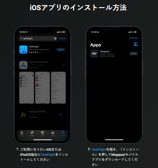 メガパリカジノiPhone版アプリ