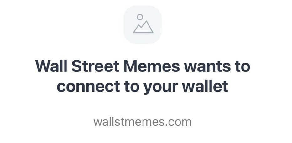 Wall Street Memes wants to connect to your walletの画面