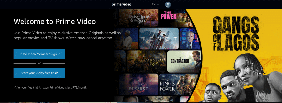 Amazon Prime Video（アマゾンプライムビデオ）の登録画面