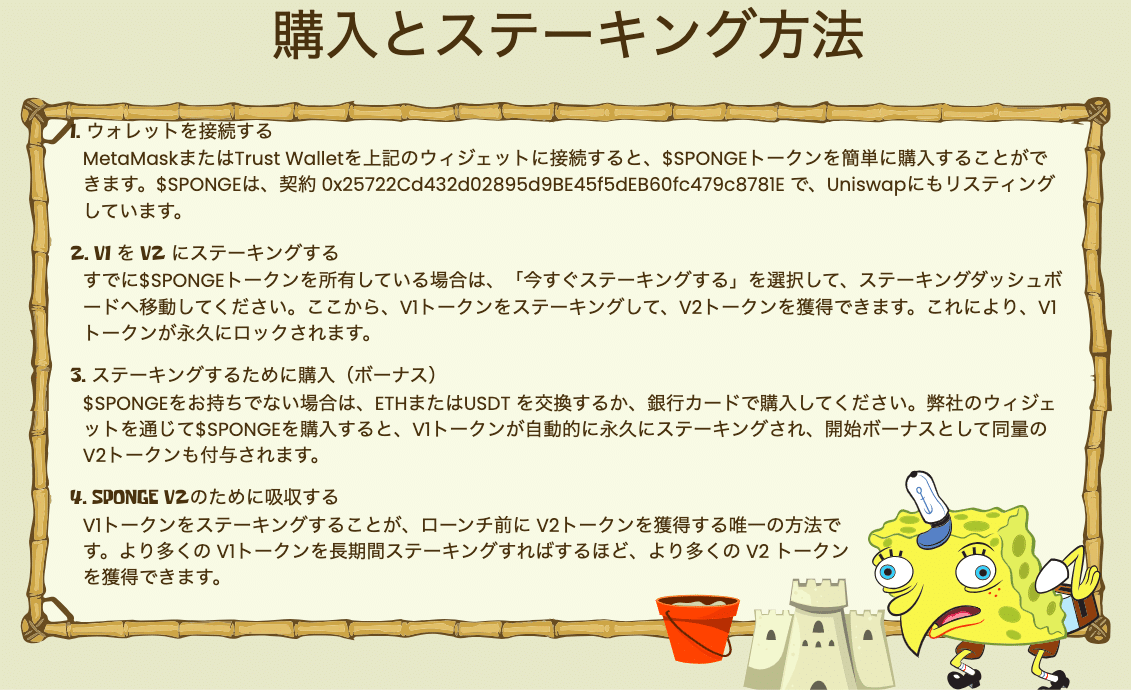 Sponge V2 ステーキング