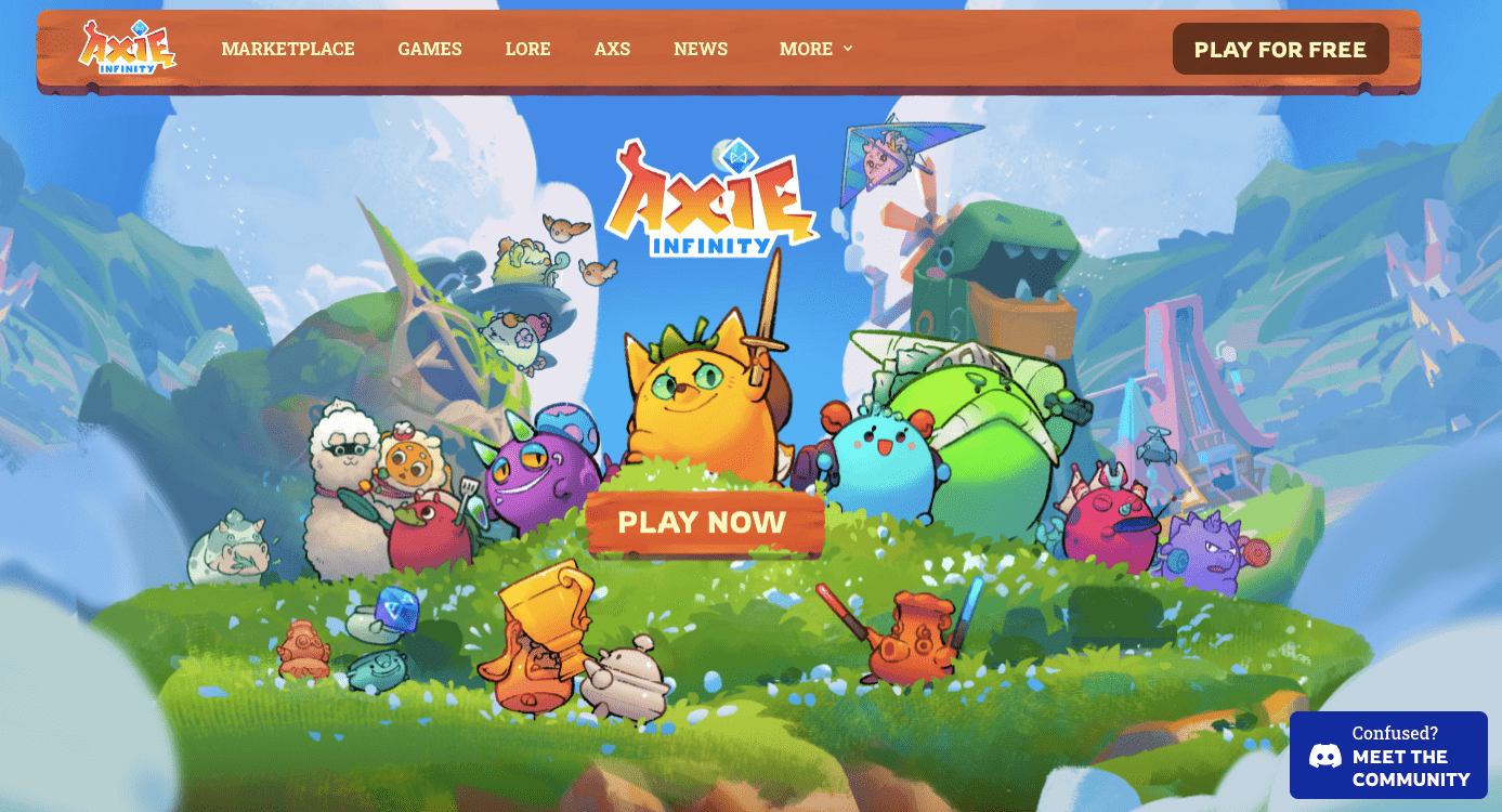 Axie Infinity 公式ウェブサイト