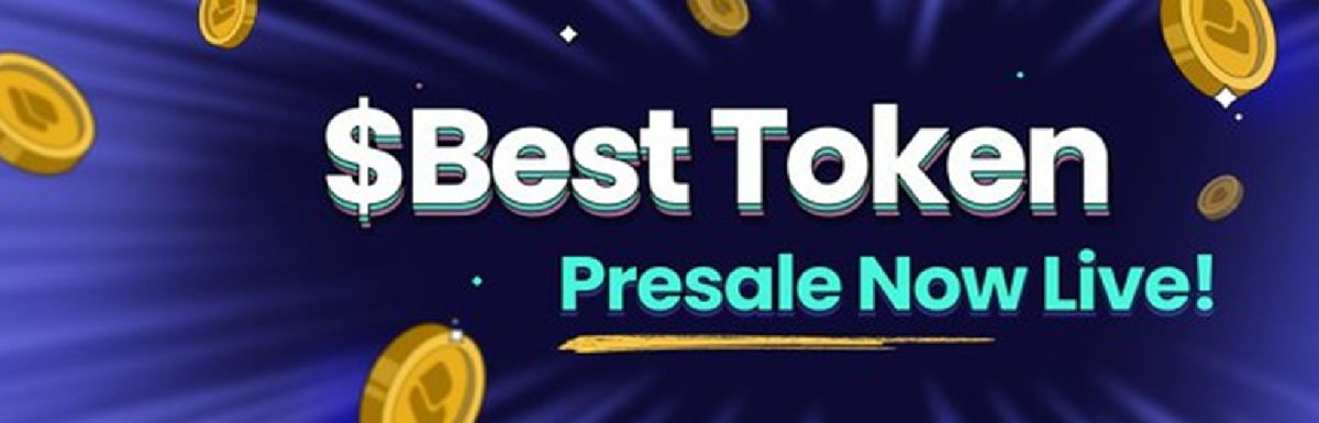 Best Wallet Tokenの公式Xの壁紙「$BEST Token Presale Now Live!」