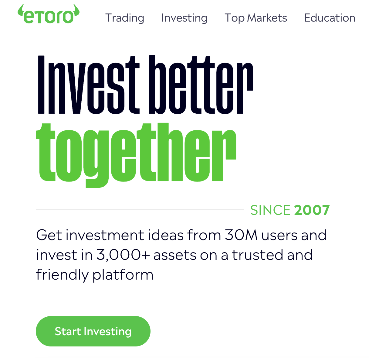 eToro - kriptovaliutos investavimas greitai ir paprastai