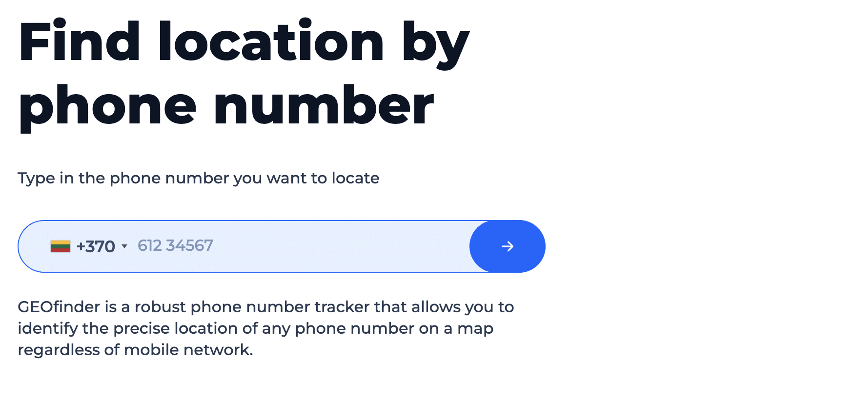 7. GEOfinder.mobi – įperkama, tiksli ir lengvai naudojama vietos stebėjimo priemonė