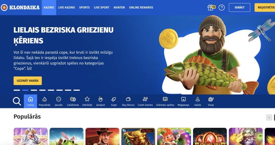 Klondaika - online kazino ar vairāk nekā 25 gadu pieredzi Latvijā