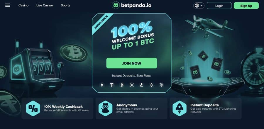 Betpanda - sāc spēlēt savas iecienītās spēles ar 100% sveiciena bonusu līdz 1 BTC