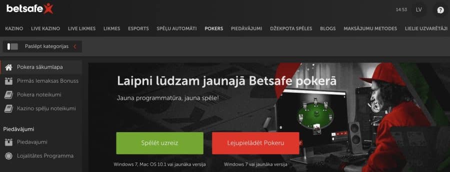 Betsafe pokers - piedalies vairāku pokera galdu turnīros