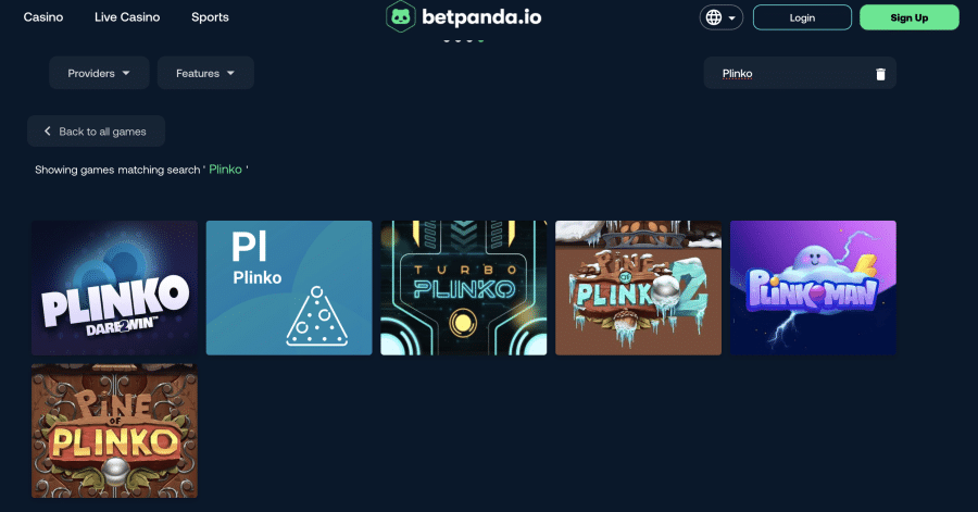 Betpanda - kazino piedāvā piecas Plinko spēles un 100% bonusu līdz 1 BTC