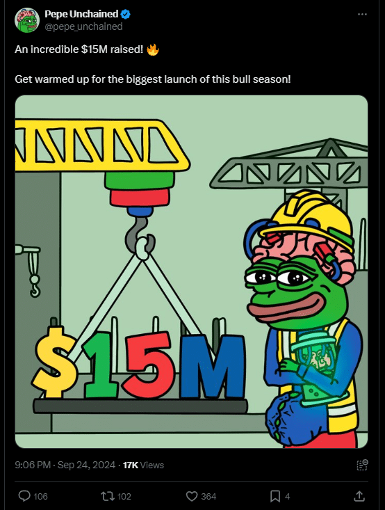 Pepe atbrīvojas no ķēdes ar $PEPU