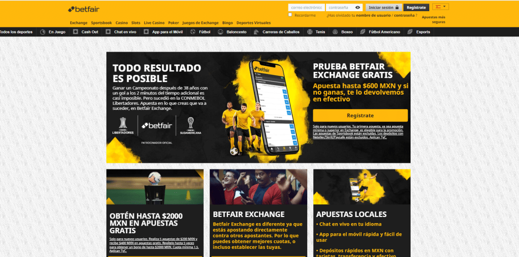 Betfair registro