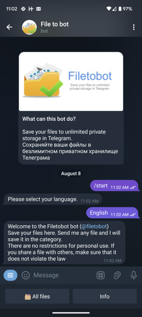 File to Bot Telegram bot