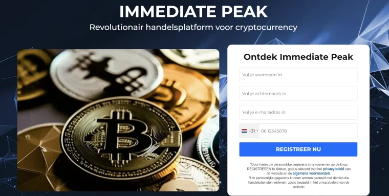 Immediate Peak Review scam of veilig crypto trading platform. Hoe kun je met Immediate Peak beginnen?