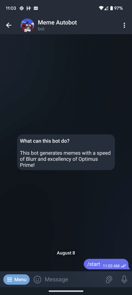 Meme Autobot Telegram bot