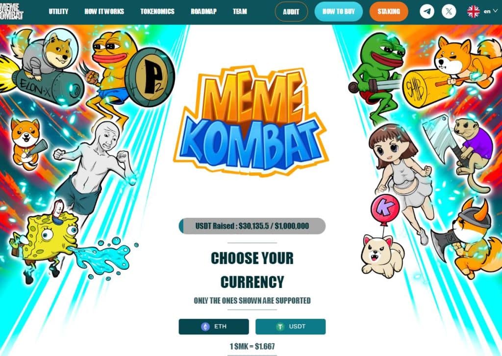 Meme Kombat crypto miljonair met meme crypto