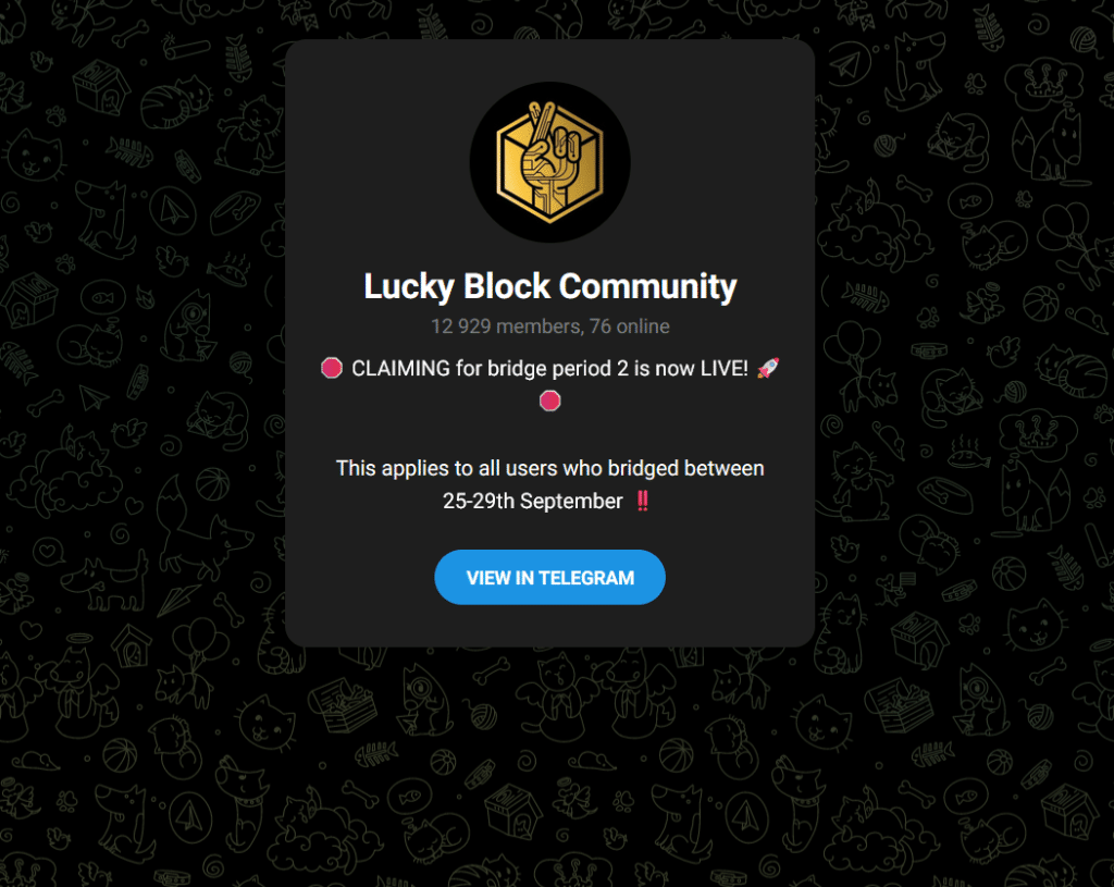 Lucky Block Telegram bot