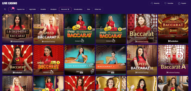 baccarat live casino