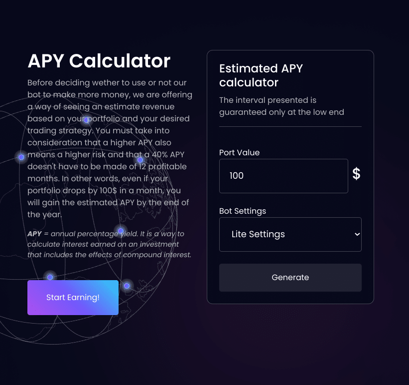 TradeGPT APY calculator