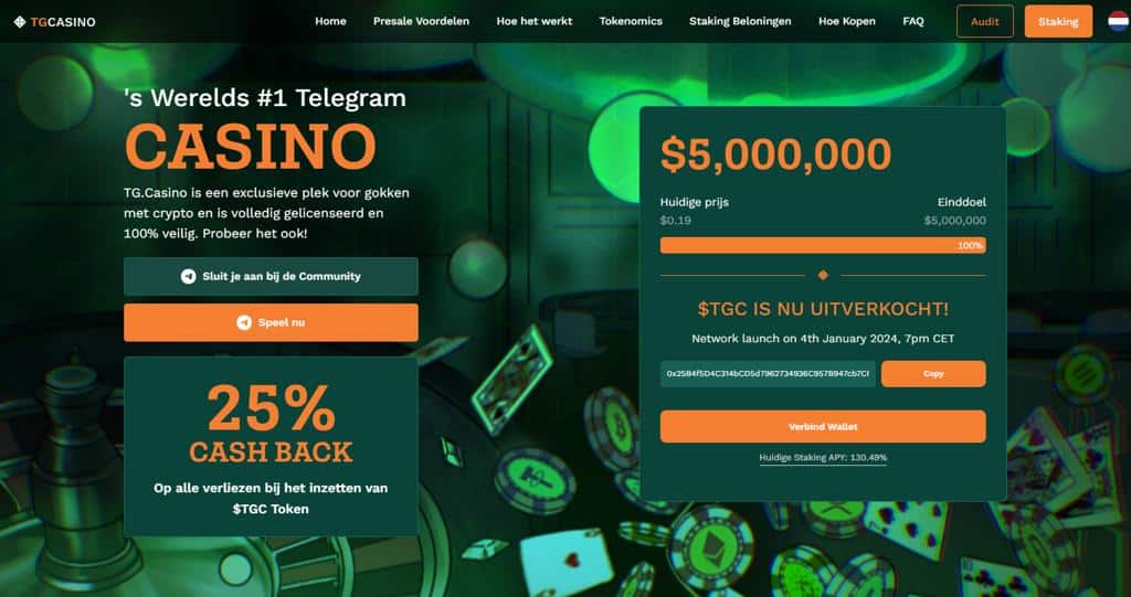 TG.Casino website