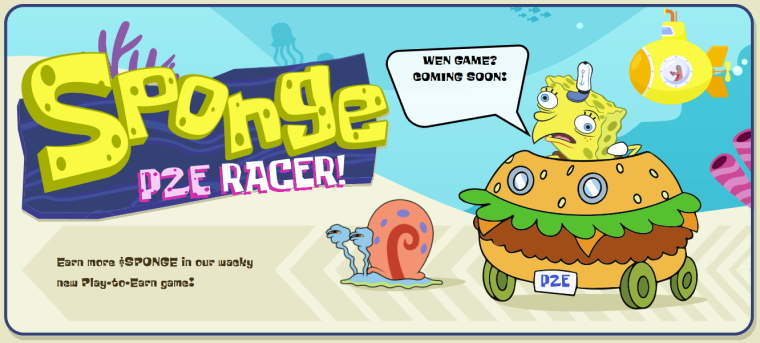 Sponge V2 Play-to-earn games Racer