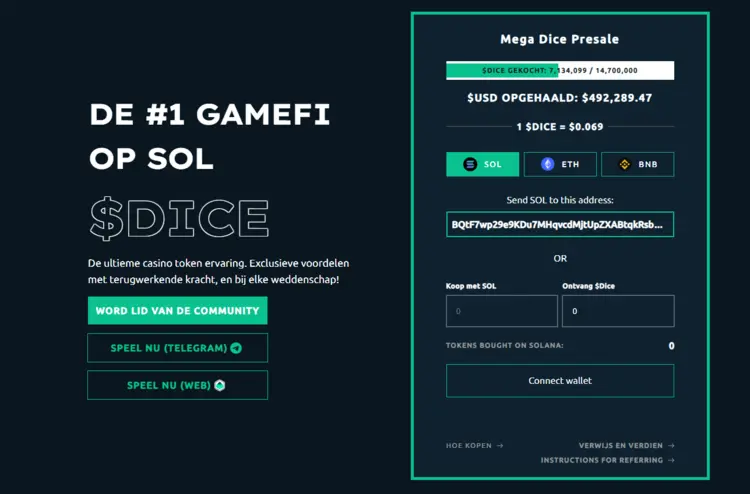 Mega Dice crypto token - de beste nieuwe cryptomunten met hoge potentie om winst op te leveren