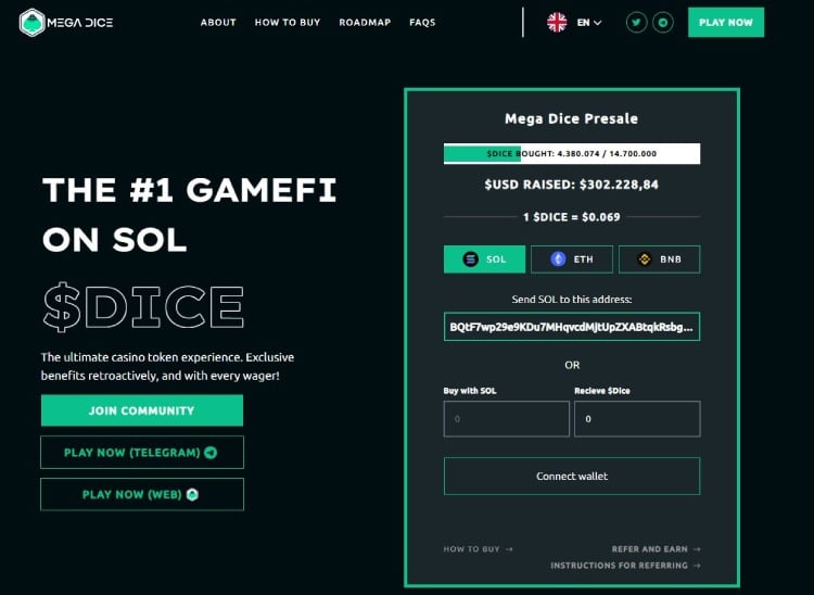 Mega Dice Token - Kan Dogecoin veel waard worden? Deze GambleFi token misschien meer!