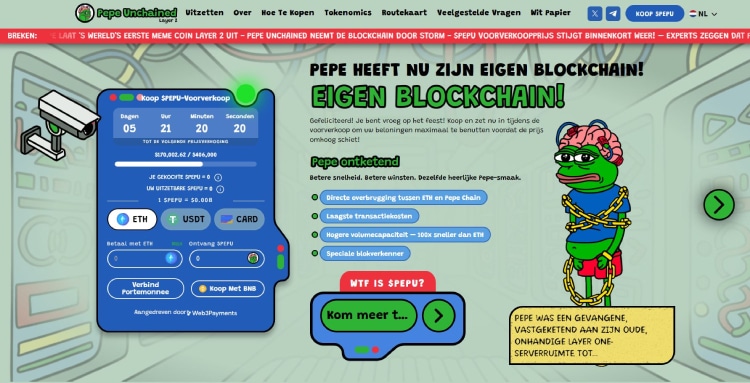 Pepe Unchained, Beste Investeringen In Nederland