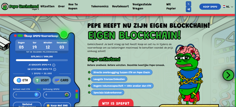 Pepe Unchained Nieuwe Cryptomunten