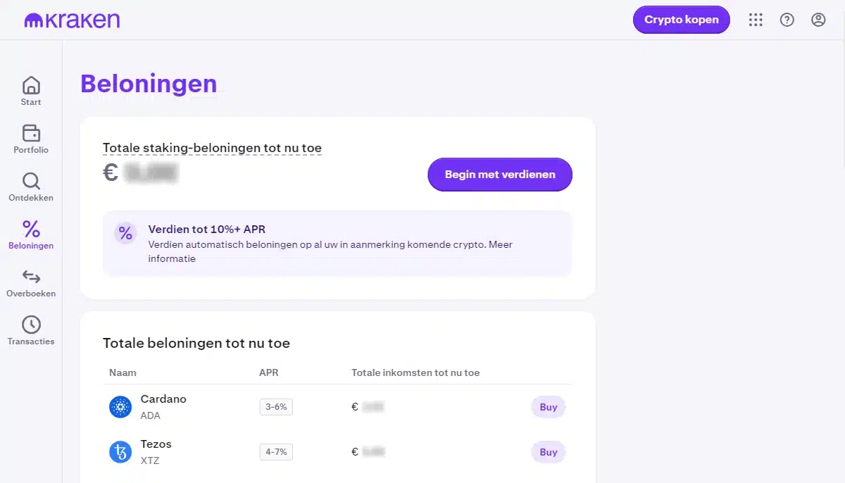 kraken staking platform