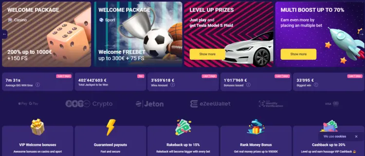 Cachabet nieuw casino met veel spellen en enorme bonussen inclusief een Tesla - betaal met je mobieltje je rekening