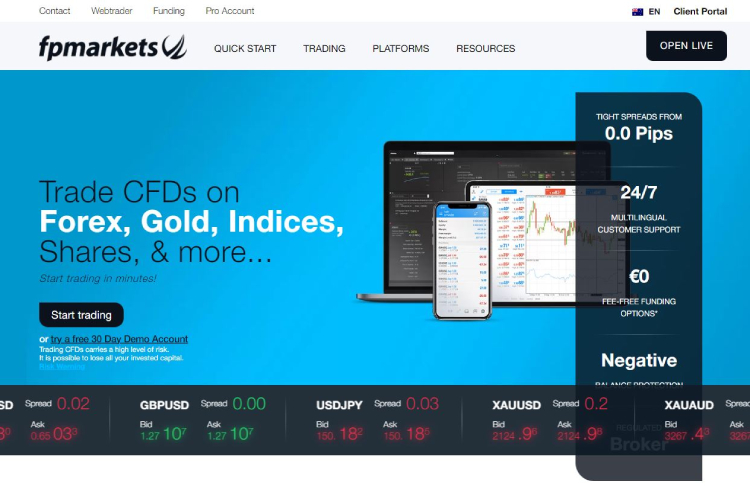 FP Markets, beste trading app Nederland