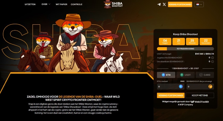 Shiba Shootout, hoe crypto kopen nederland