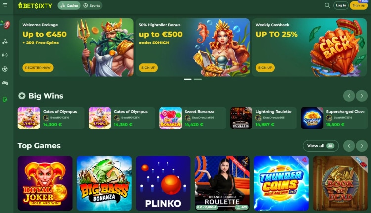 BetSixty, beste online casino Nederland