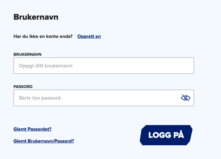 brukernavn sportaza logg inn