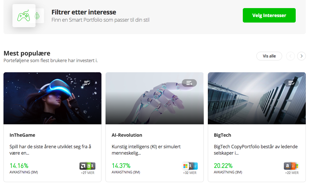 Smart Portfolio eToro