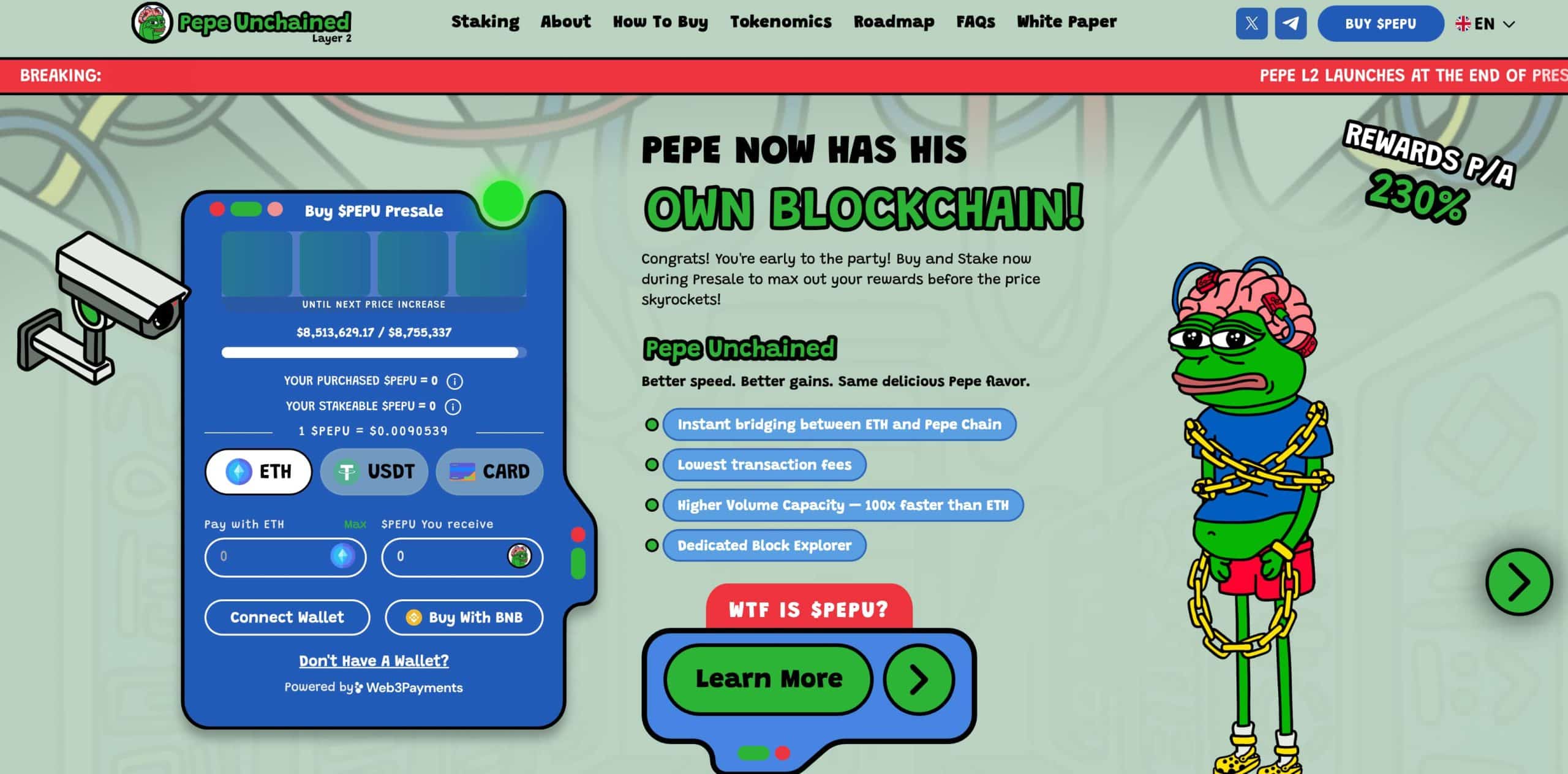 Pepe unchained forside med forhåndssalg