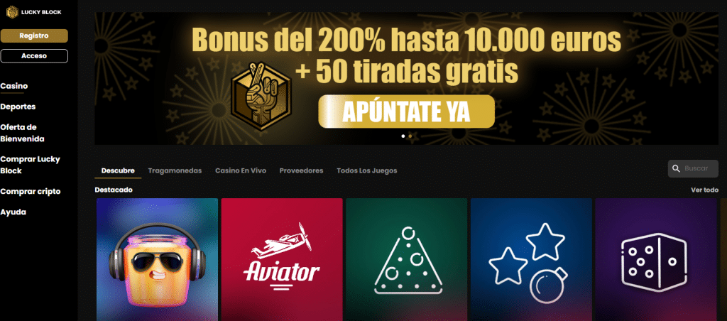 Apuestas con criptomonedas lucky block