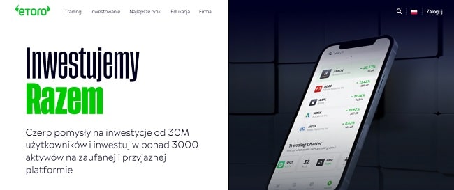 eToro strona główna