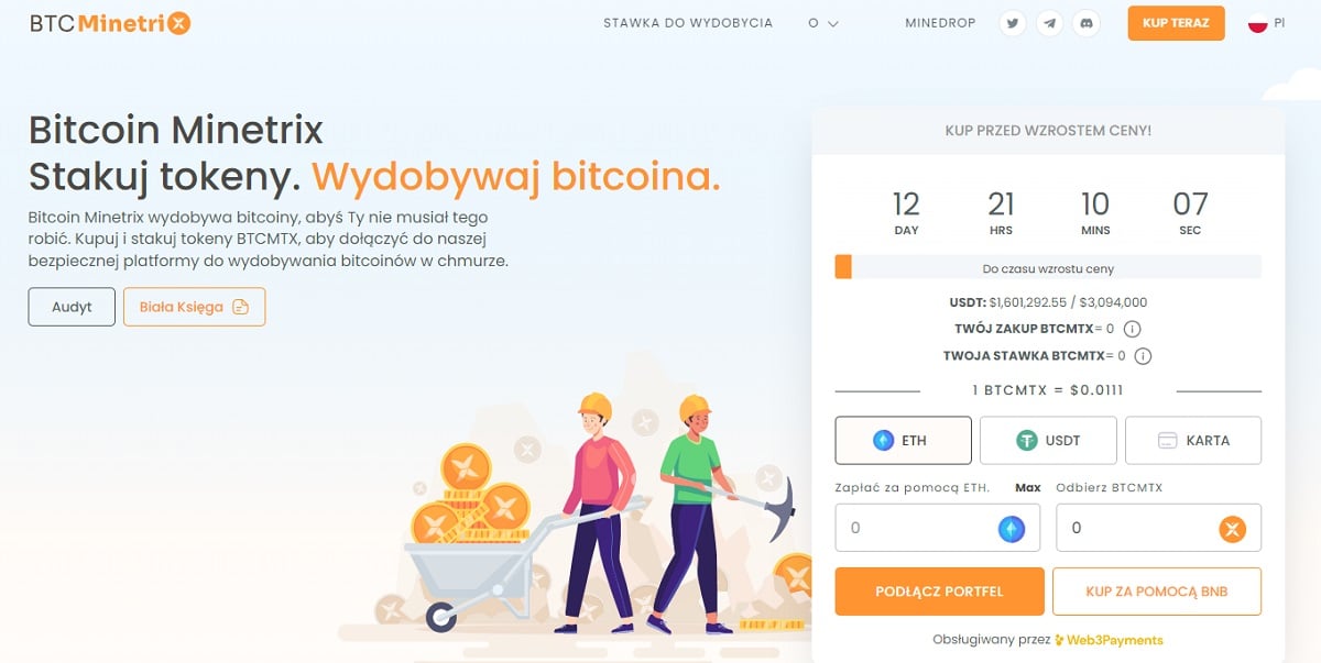 Bitcoin Minetrix strona główna