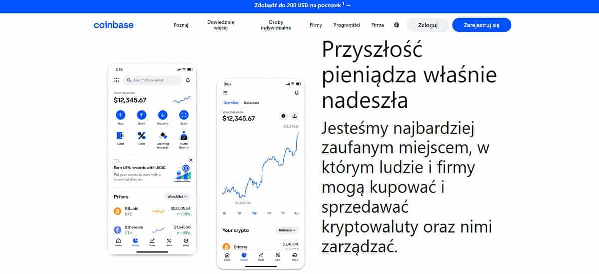 Coinbase strona główna