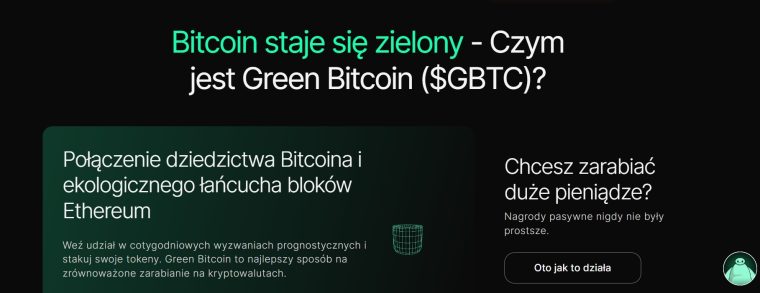 Green Bitcoin zielona alternatywa dla Bitcoina