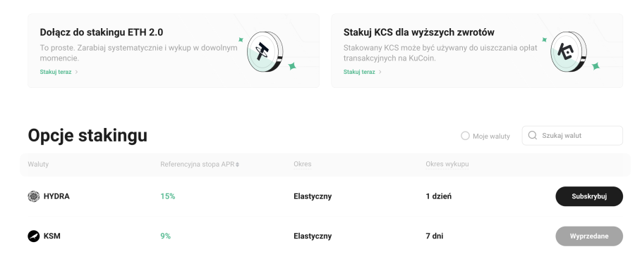 kucoin staking