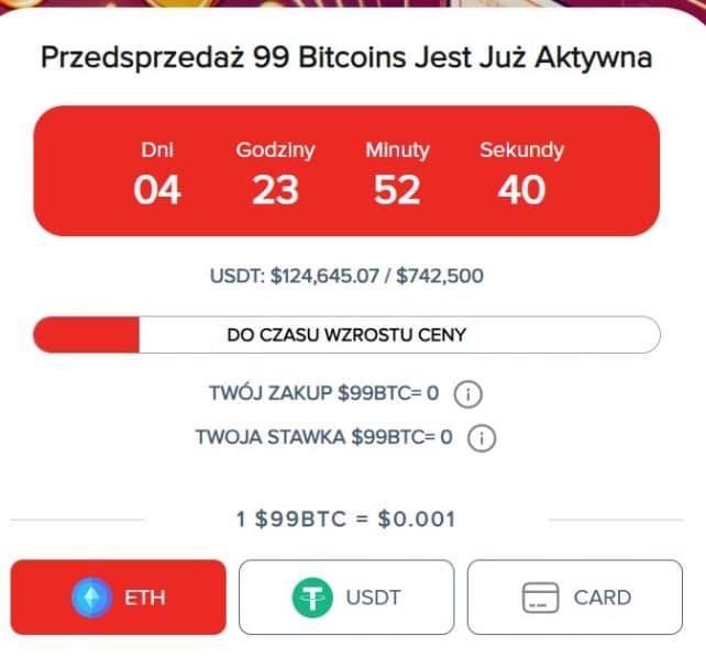 99 bitcoin presale