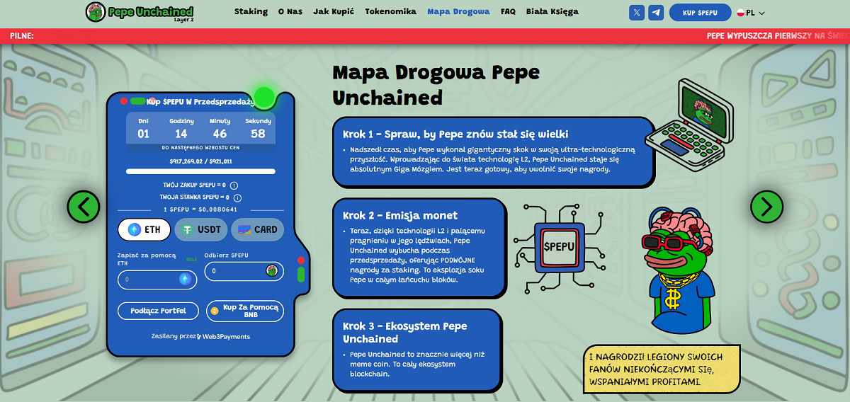 Mapa drogowa Pepe Unchained