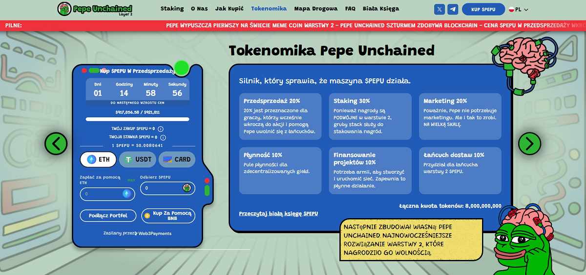 Tokenomika Pepe Unchained