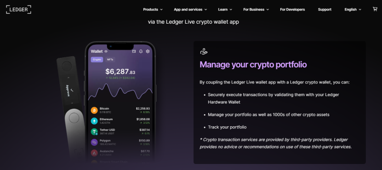 portfolio kryptowalutowe w ledger