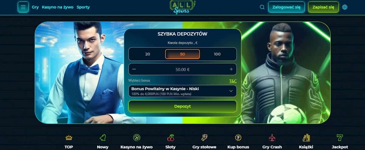 AllSpins strona główna