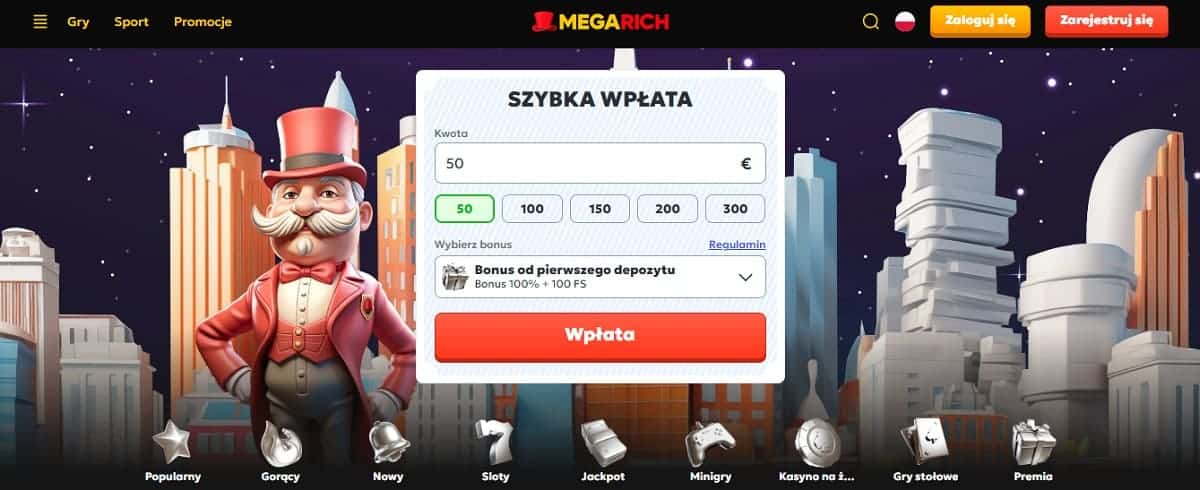 Mega Rich strona główna