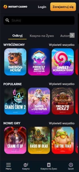 strona główna instant casino