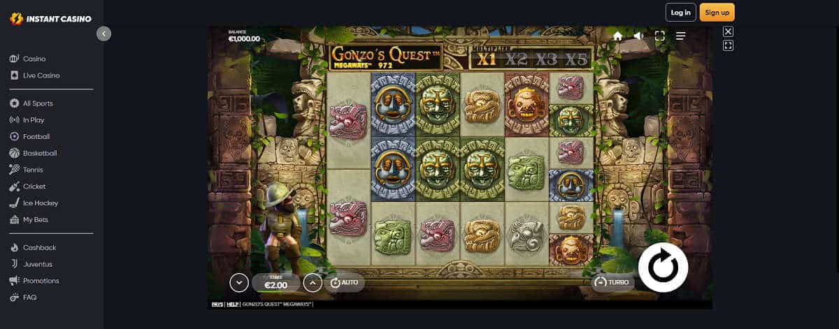 Gonzo's Quest na Instant Casino