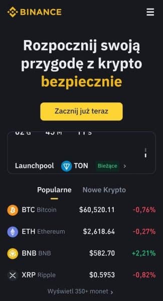 strona główna binance